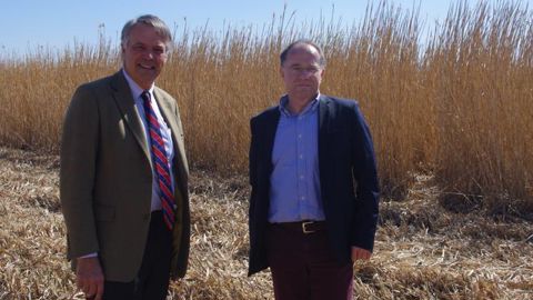 Alain Jeanroy, de France Miscanthus, et Yves Koch, de Luzéal. © Ch. Urvoy